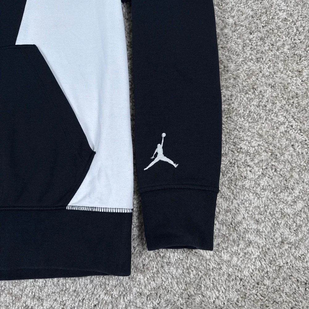 Jordan Hoodie Mens Medium Black White‎ Colorblock Zion Williamson Dri FIT Hoodie